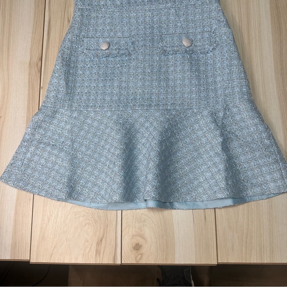 New Guess Women's Daphnee Metallic-Threaded Tweed Mini Dress Size Small - Picture 3 of 16